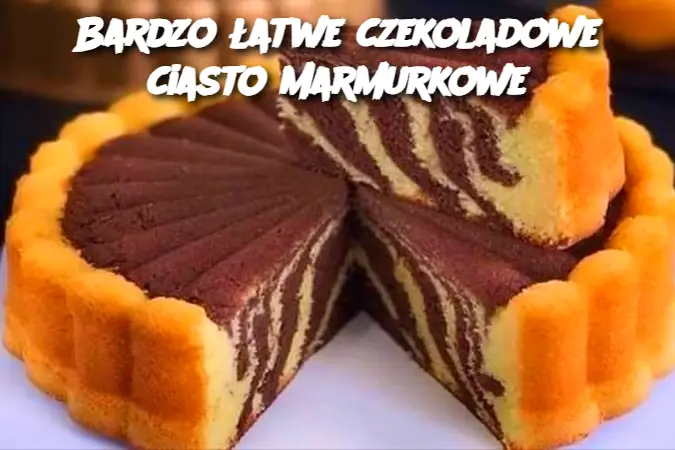 Bardzo łatwe czekoladowe ciasto marmurkowe