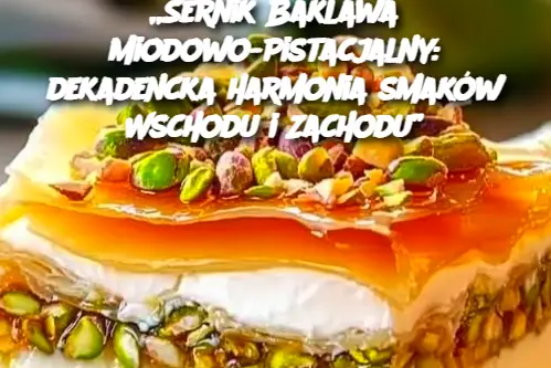 „Sernik Baklawa Miodowo-Pistacjalny: dekadencka harmonia smaków Wschodu i Zachodu”