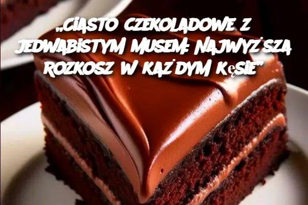 „Ciasto czekoladowe z jedwabistym musem: Najwyższa rozkosz w każdym kęsie”