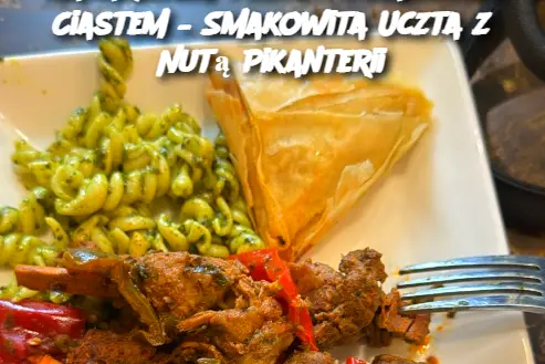 Grillowane Szaszłyki Mięsne z Makaronem Pesto i Pikantnym Ciastem – Smakowita Uczta z Nutą Pikanterii