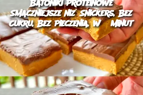 Batoniki Proteinowe Smaczniejsze niż Snickers, Bez Cukru, Bez Pieczenia, w 5 Minut