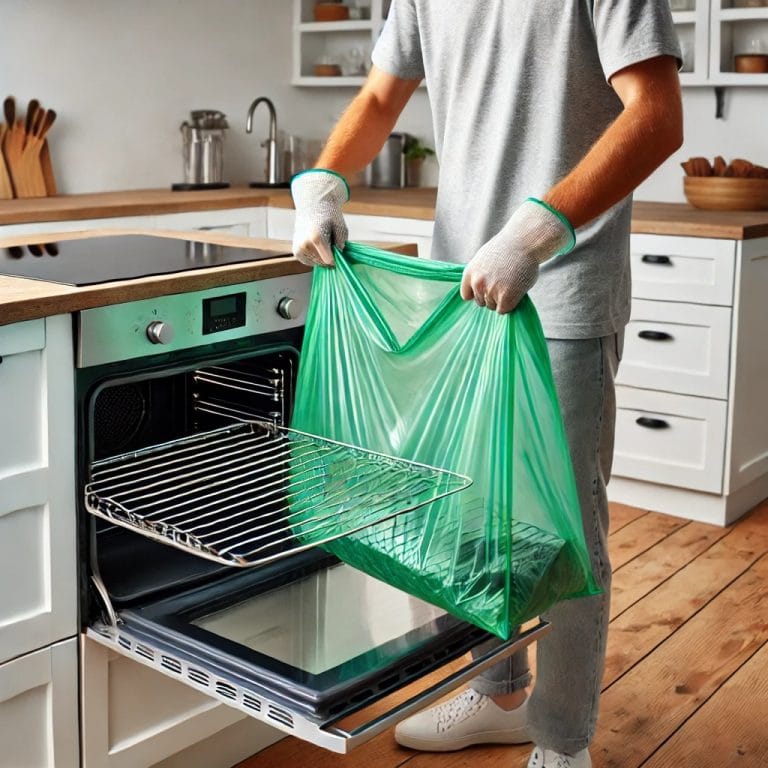 Oto mój sposób na czyszczenie rusztu piekarnika: Używam tylko jednej plastikowej torby i piekarnik jest jak nowy!